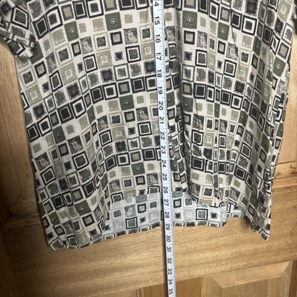 Vintage men’s David Taylor Geometric Pattern Shirt button down size L - Picture 5 of 6